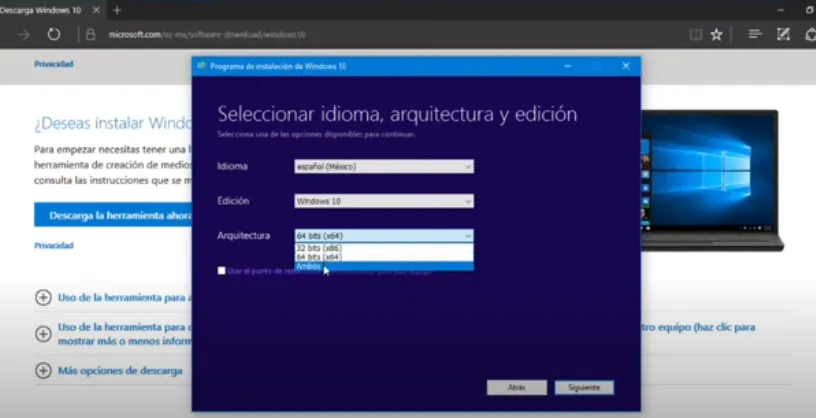 versiones antiguas de Windows 10